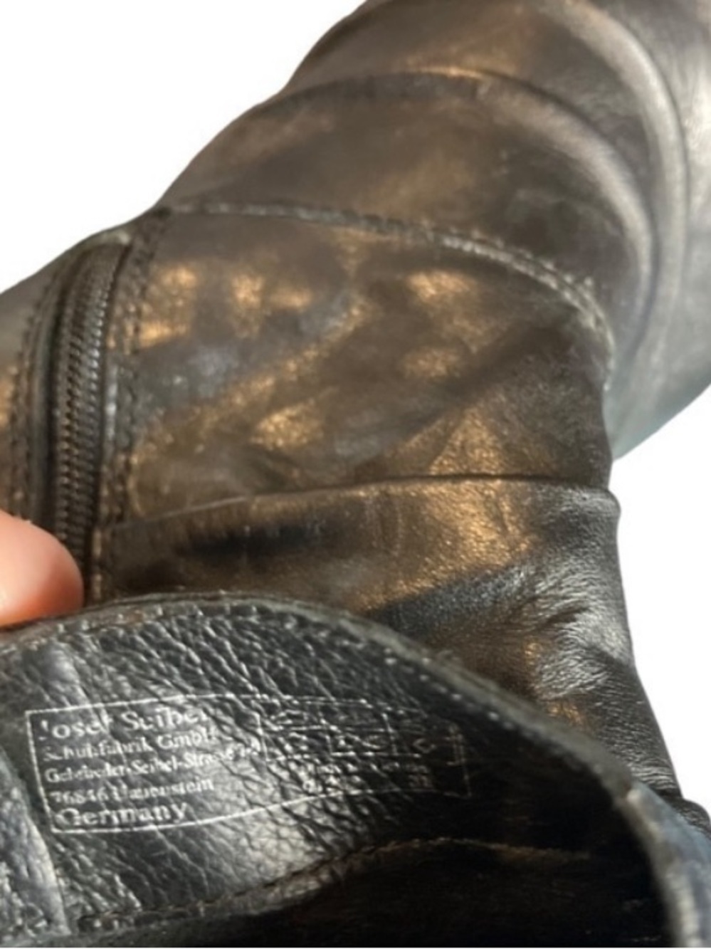 Josef Seibel Tina Black Leather Ankle Boots Side Zip Comfort Shoes EU 38 US 7 - Picture 8 of 16